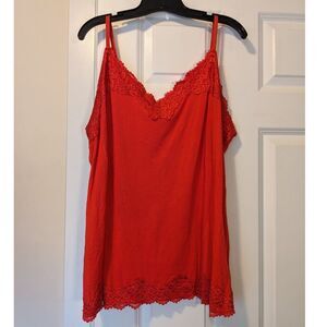 Red Lace Cami | Lane Bryant 22/24 | Y2K Indie Sleaze Coquette